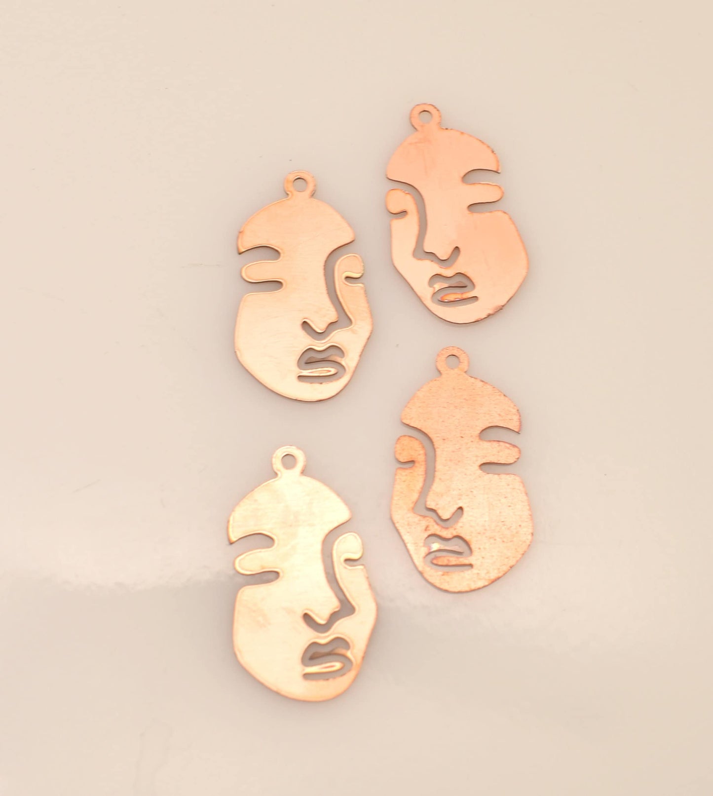 Copper Blanks - 383# New - Face Copper blank , stamped enamel , solid copper, stamping blank, personalized copper blank, raw copper