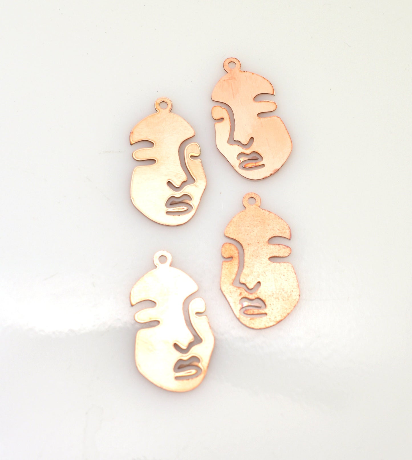 Copper Blanks - 383# New - Face Copper blank , stamped enamel , solid copper, stamping blank, personalized copper blank, raw copper