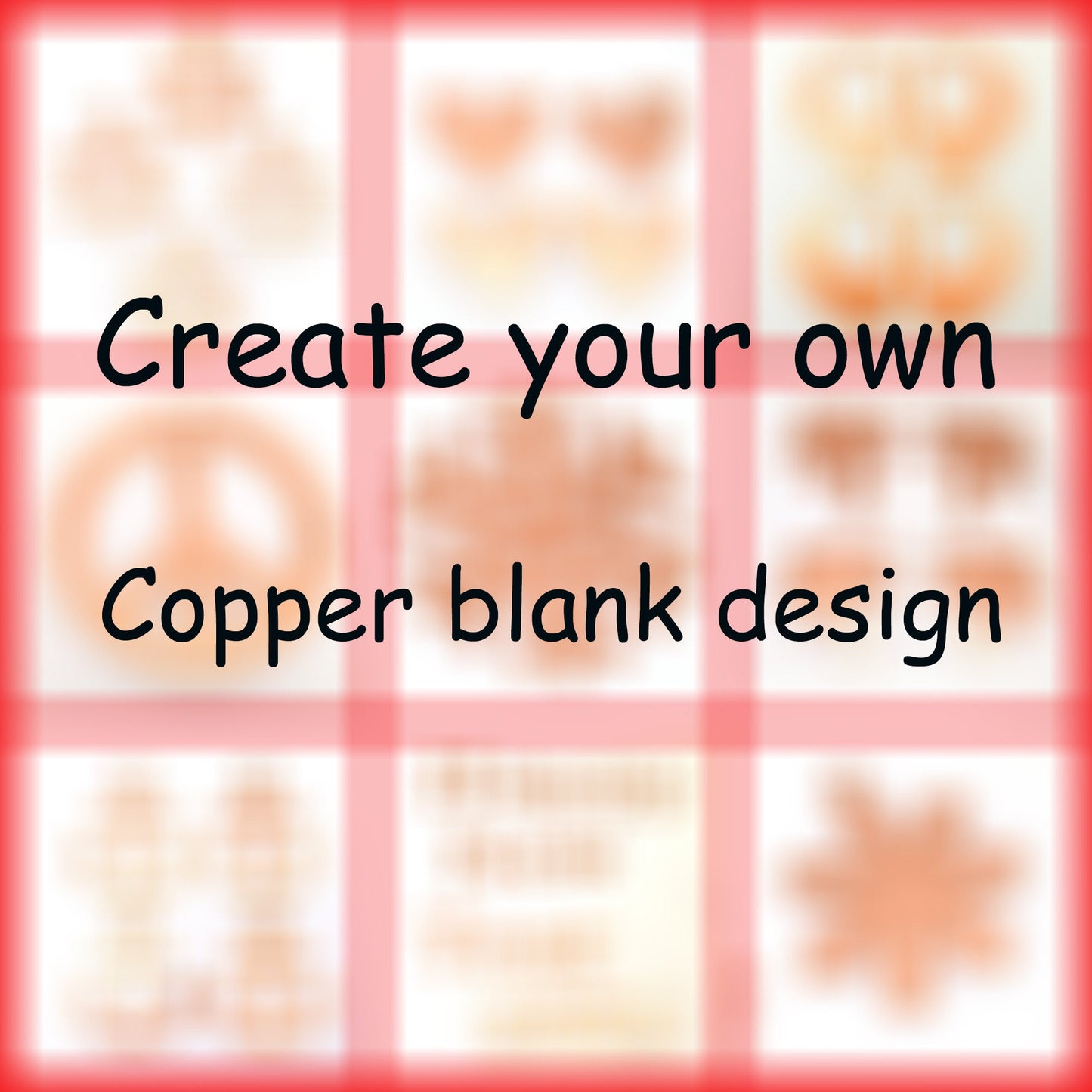 Copper Blanks - Custom your shape, solid copper, round stamping blank, personalized copper blank,raw copper,pack of 100, jewelry supplies