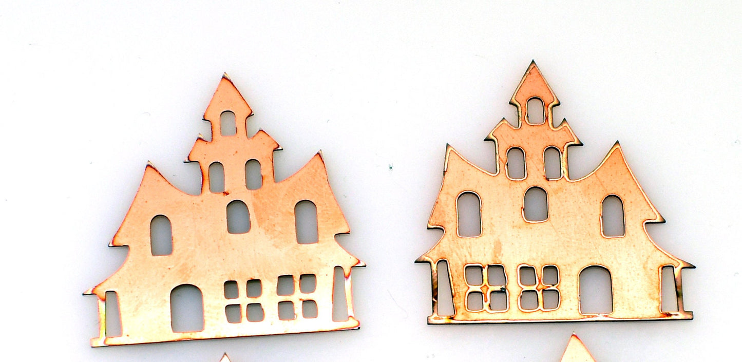 Halloween Copper Blanks 401# Halloween castle copper blank, Halloween, solid copper, enamel, stamping blank, copper blank, raw copper