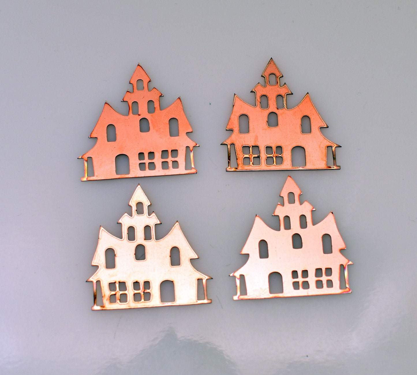 Halloween Copper Blanks 401# Halloween castle copper blank, Halloween, solid copper, enamel, stamping blank, copper blank, raw copper