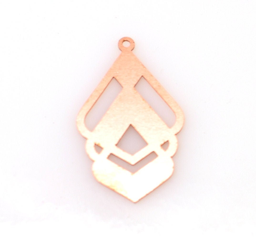Copper - 433# Geometric Copper blank - 24 Gauge, Solid
