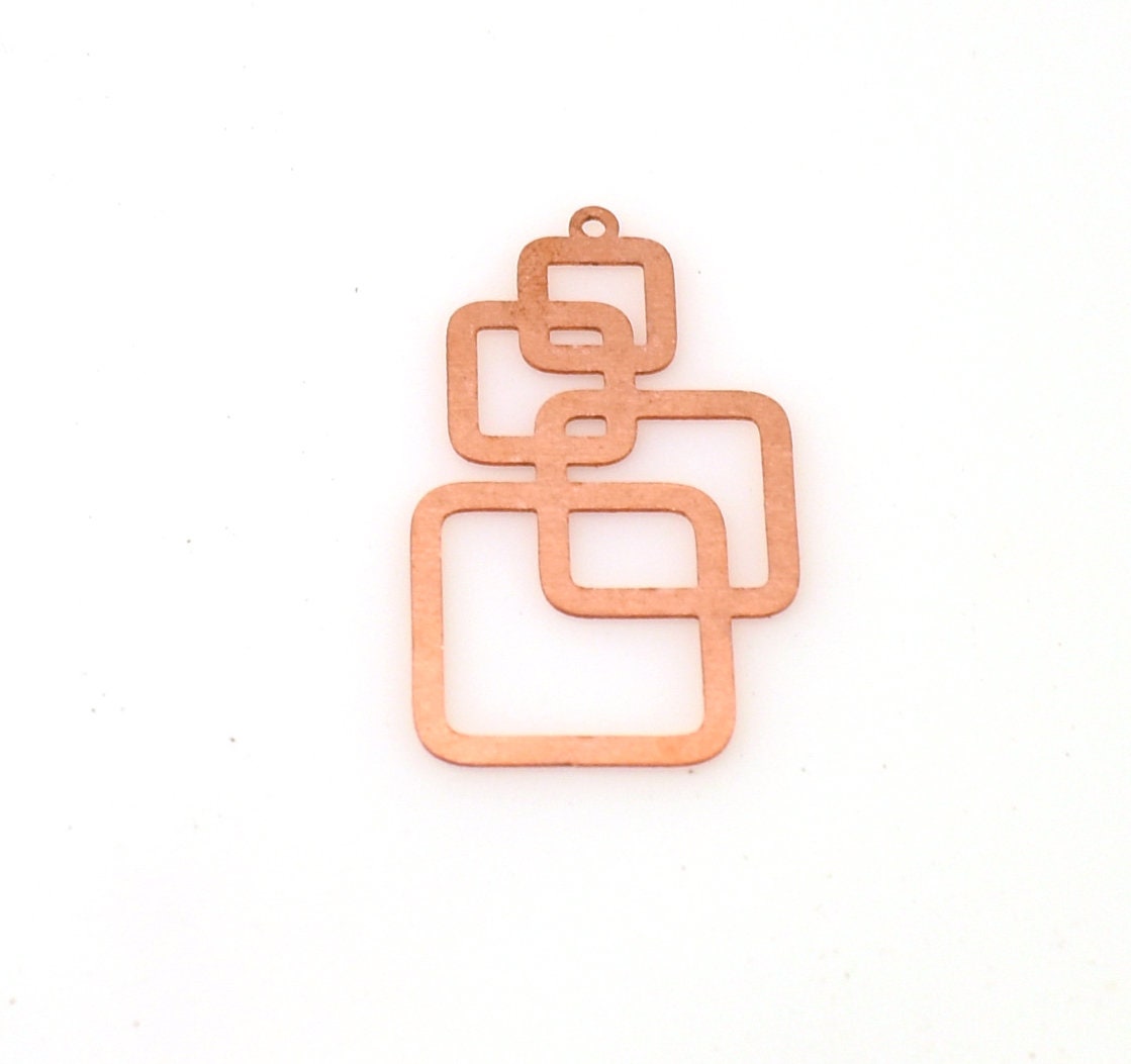 Copper Blanks - 439# Geometric Copper blank - 24 Gauge, Solid