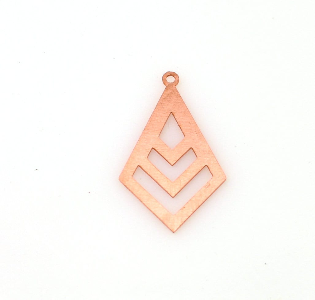 Copper Blanks - 448# Geometric Copper blank - 24 Gauge, Solid
