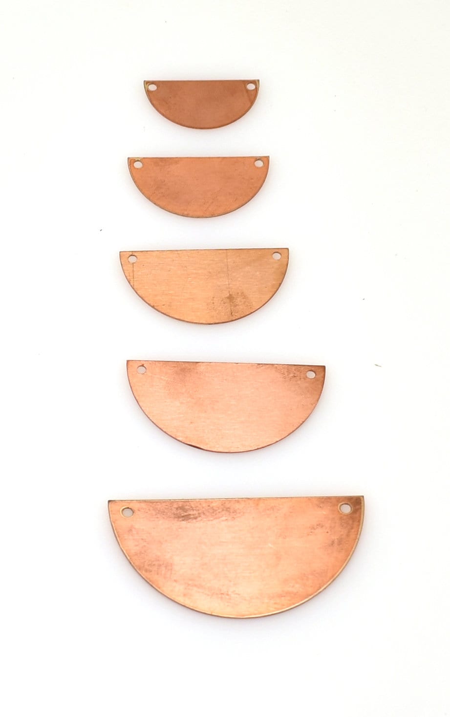 Copper Blanks - 27# Half circle copper blank 24g Gauge, Solid