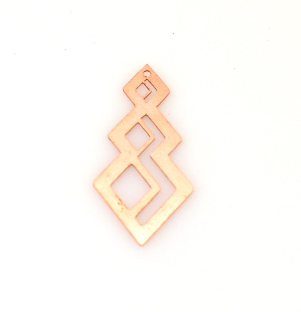 Copper Blanks - 436# Geometric Copper blank - 24 Gauge, Solid