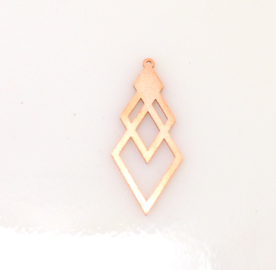 Copper Blanks - 440# Geometric Copper blank - 24 Gauge, Solid