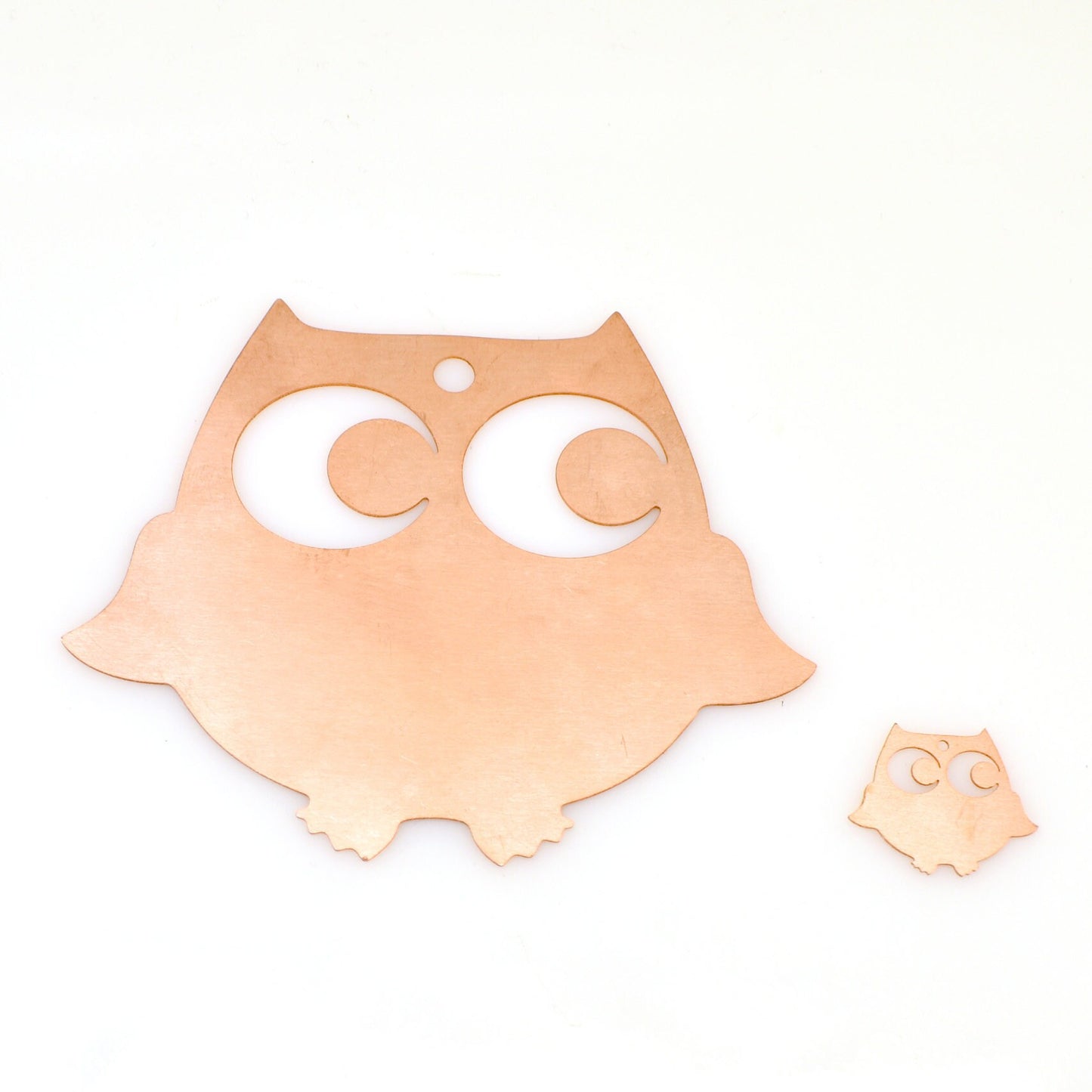 Copper Blanks - 536# Owl copper blank - 24 Gauge, raw Solid