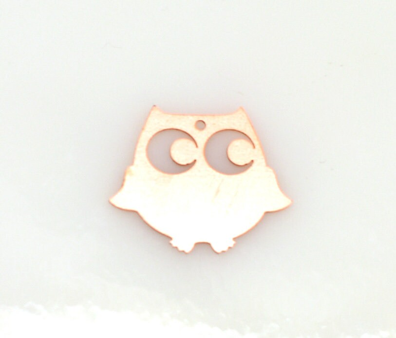 Copper Blanks - 536# Owl copper blank - 24 Gauge, raw Solid