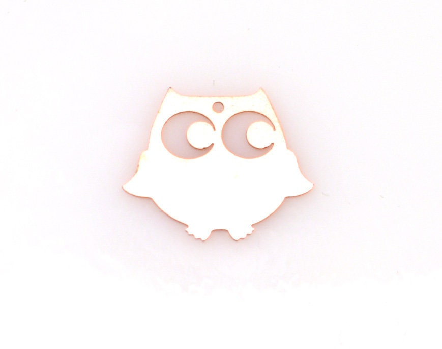 Copper Blanks - 536# Owl copper blank - 24 Gauge, raw Solid