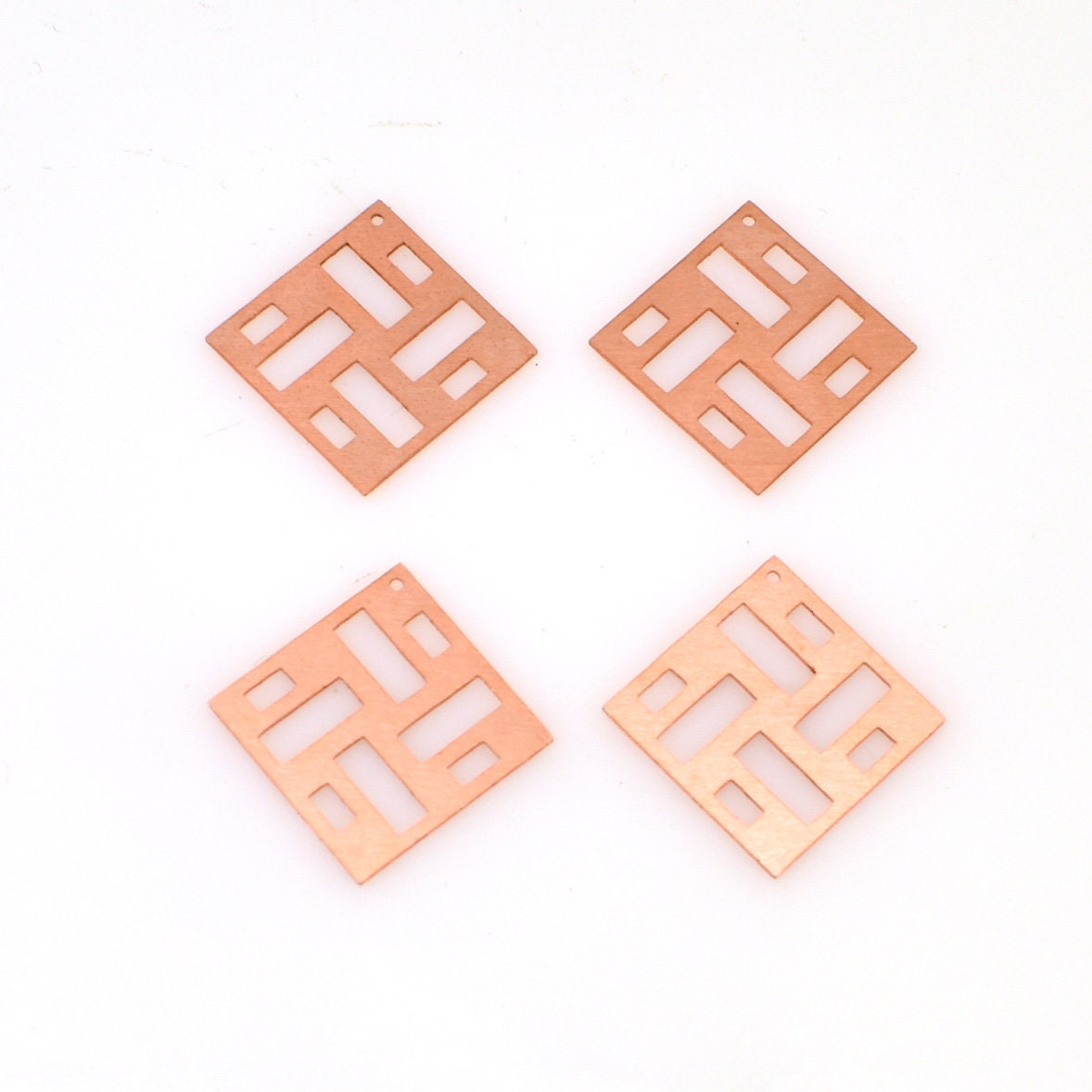 Copper Blanks - A554# Square copper blank - 24 Gauge, raw Solid