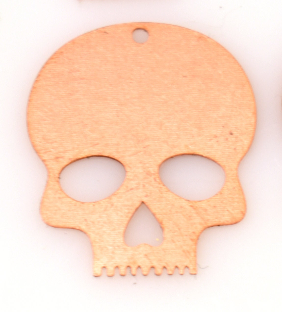 Copper Blanks - 587# Halloween skull copper blank - 24 Gauge, raw Solid