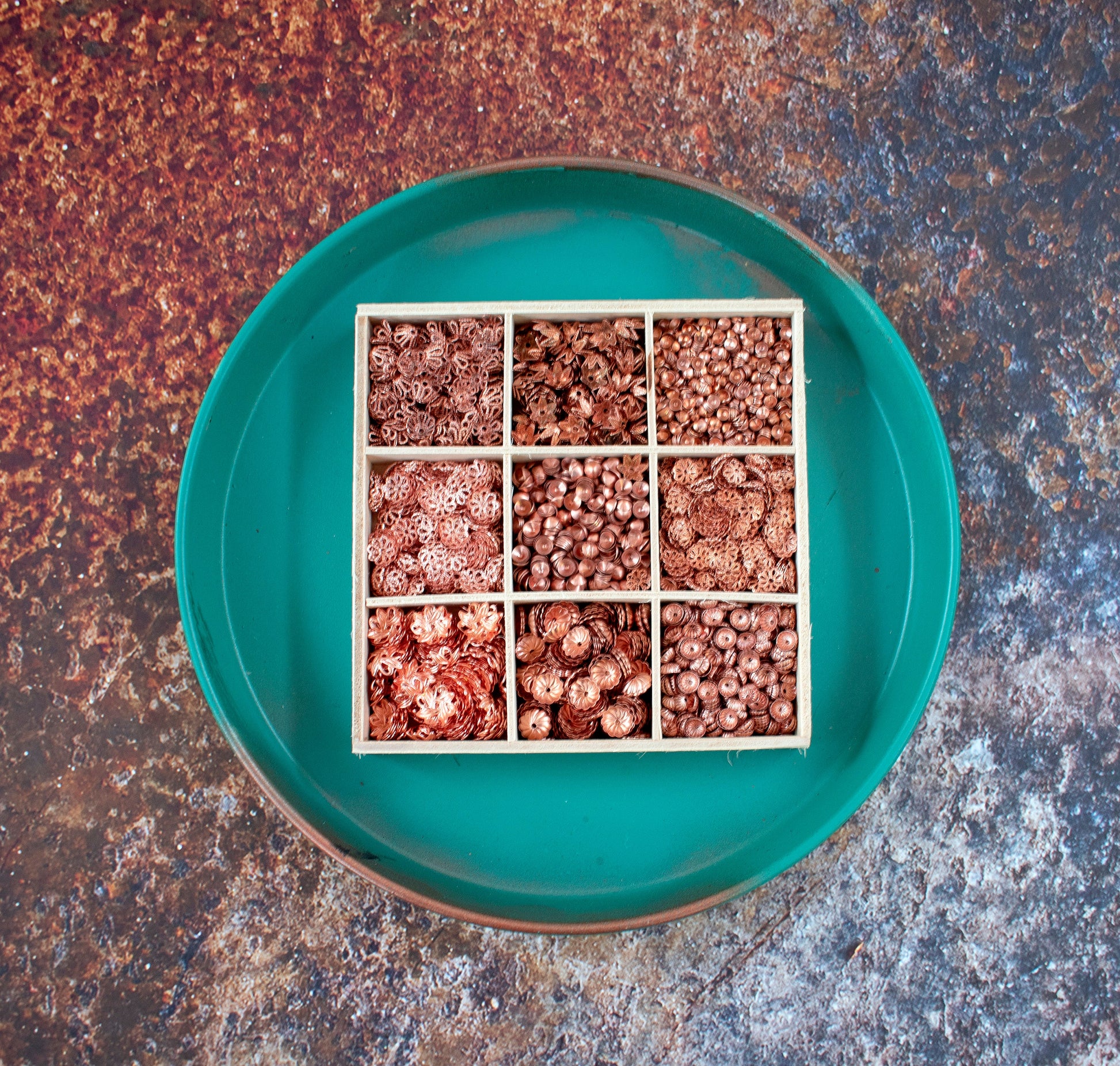 Copper Blanks - Solid Raw Copper caps for enameling and jewelry making