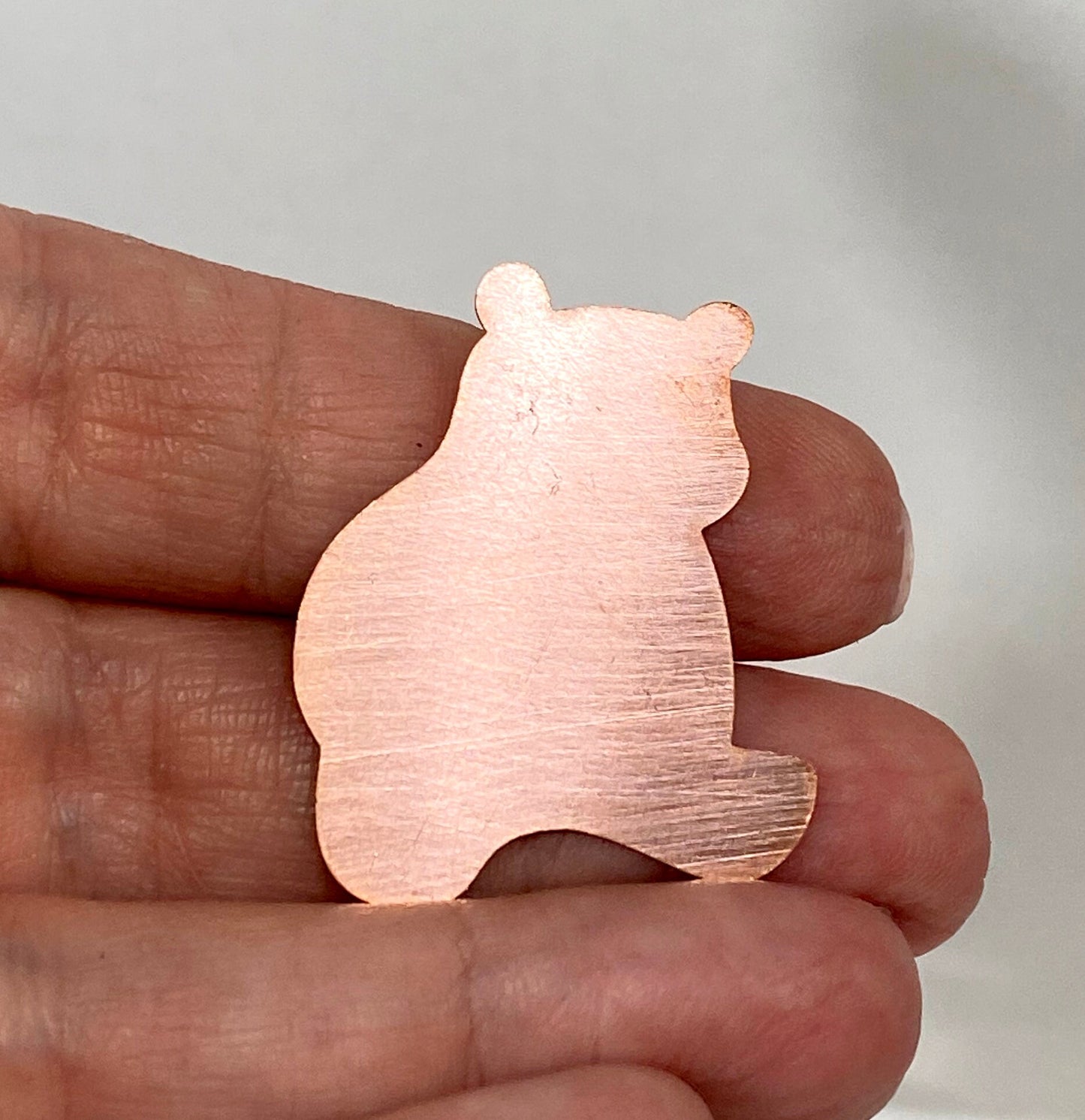 Copper - 685# Bear copper blank , stamped solid copper, round stamping blank, personalized copper blank, raw copper