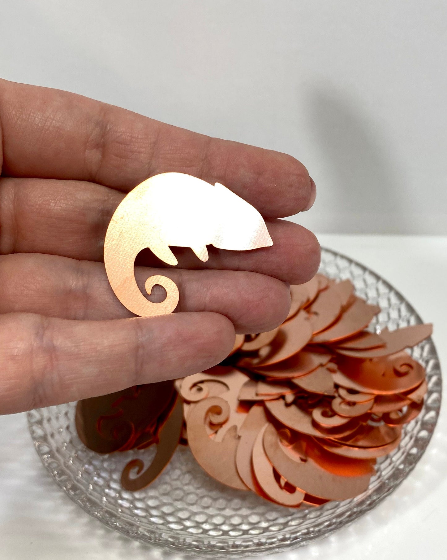 Copper Blanks - 679# Chameleon copper blank , stamped solid copper, round stamping blank, personalized copper blank, raw copper