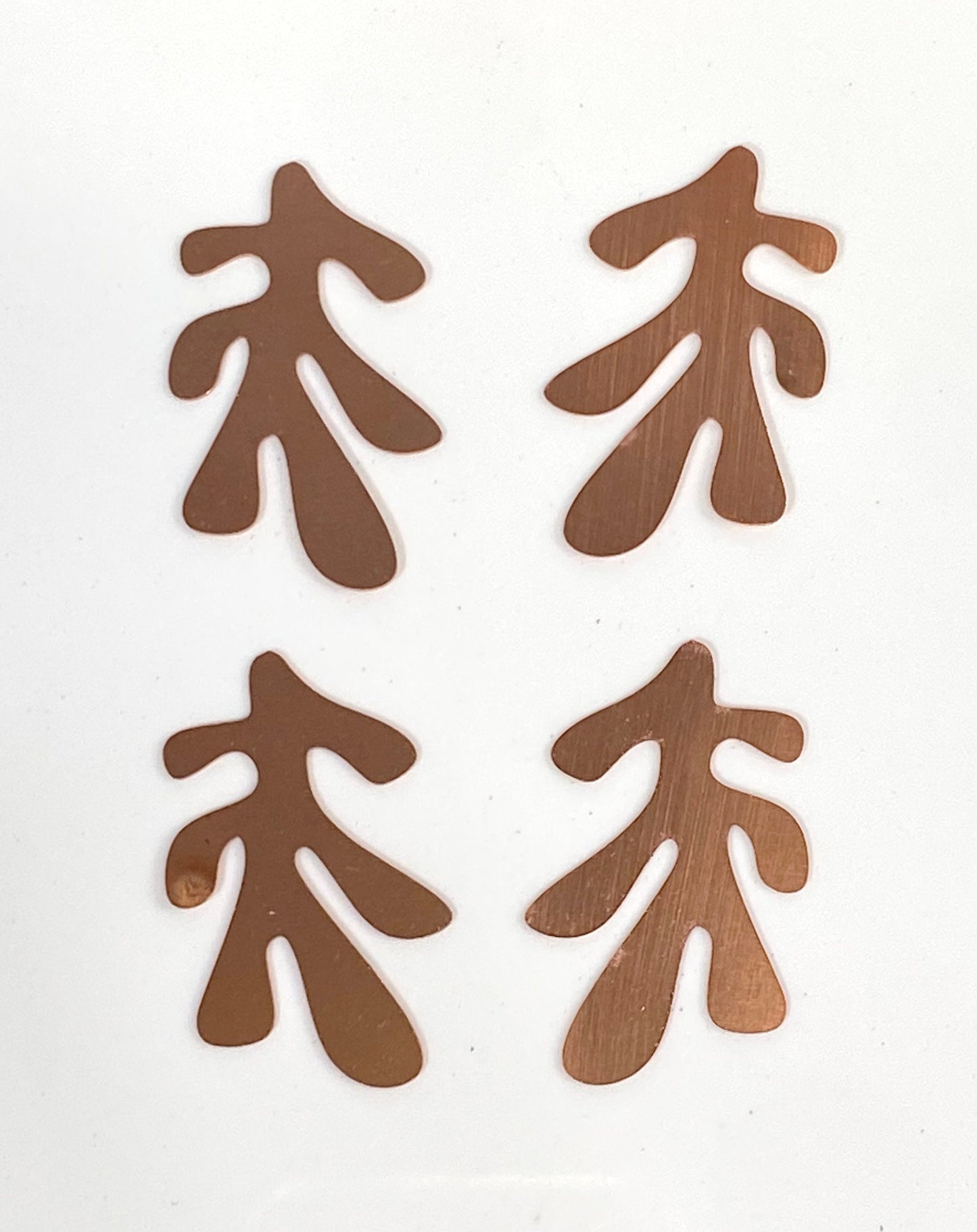 Copper Blanks - 667# Coral copper blank, stamped solid copper, round stamping blank, personalized copper blank, raw copper