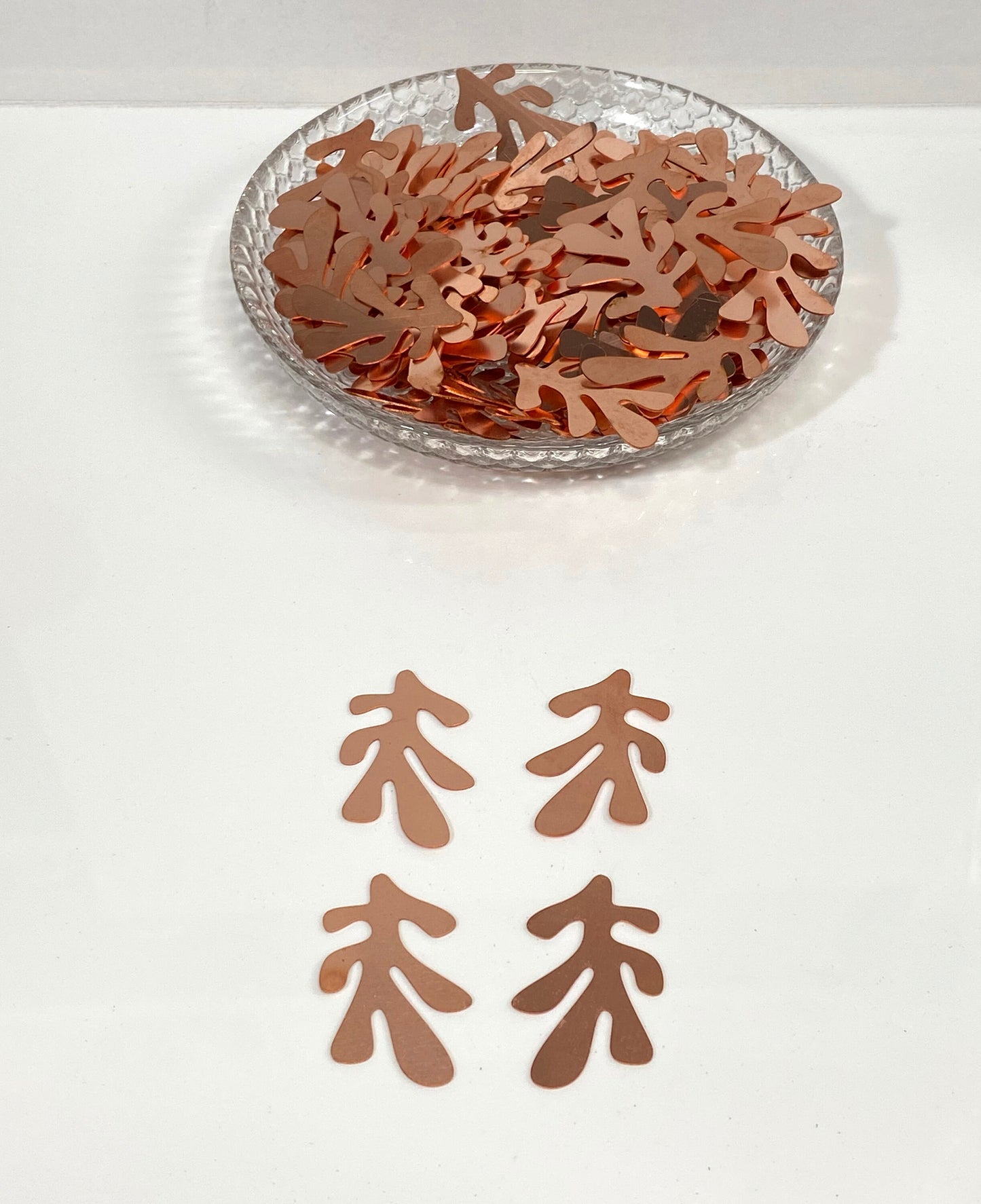 Copper Blanks - 667# Coral copper blank, stamped solid copper, round stamping blank, personalized copper blank, raw copper
