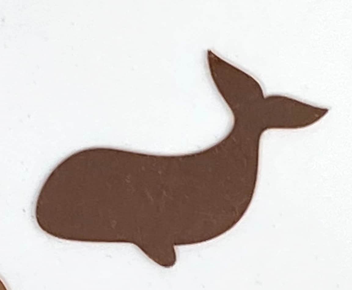 Copper Blanks - 678# Whale copper blank , stamped solid copper, round stamping blank, personalized copper blank, raw copper