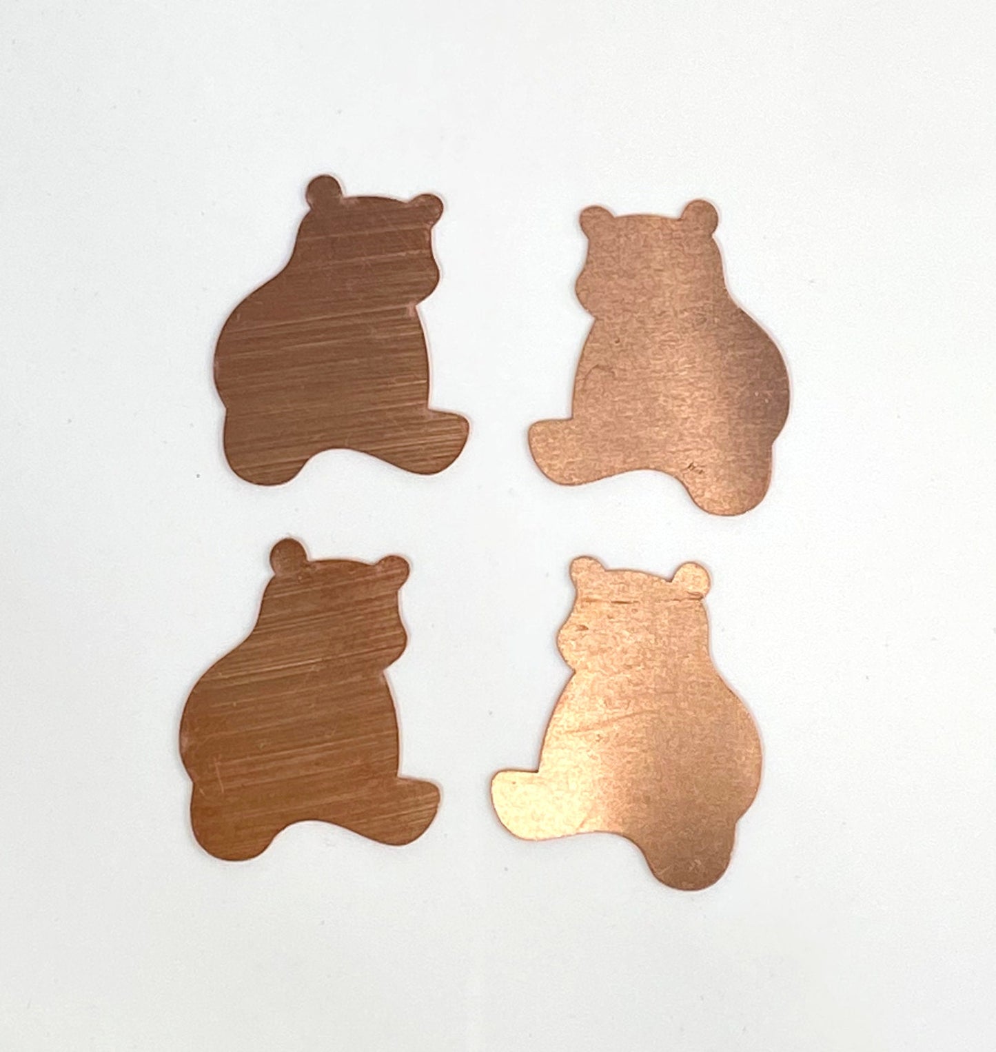 Copper - 685# Bear copper blank , stamped solid copper, round stamping blank, personalized copper blank, raw copper