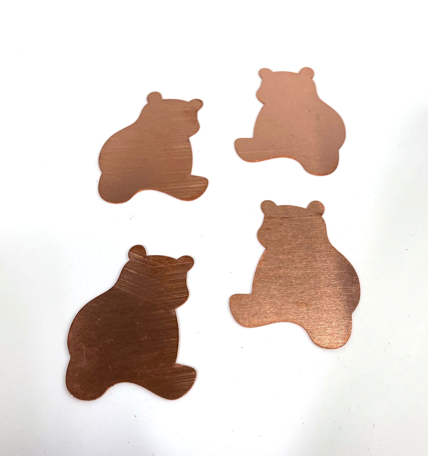 Copper - 685# Bear copper blank , stamped solid copper, round stamping blank, personalized copper blank, raw copper
