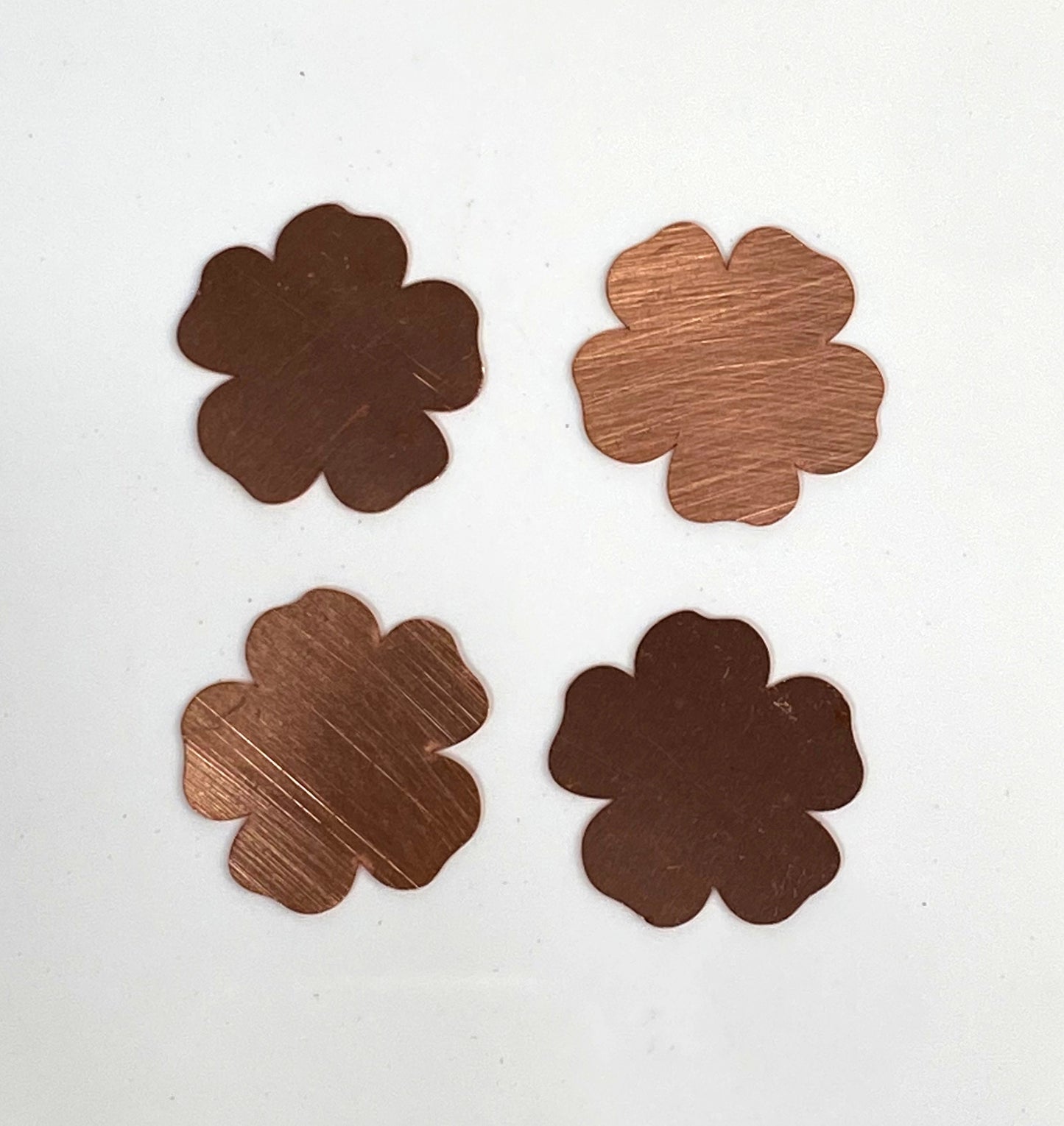 Copper Blanks - 686# Flower copper blank, stamped solid copper, round stamping blank, personalized copper blank, raw copper