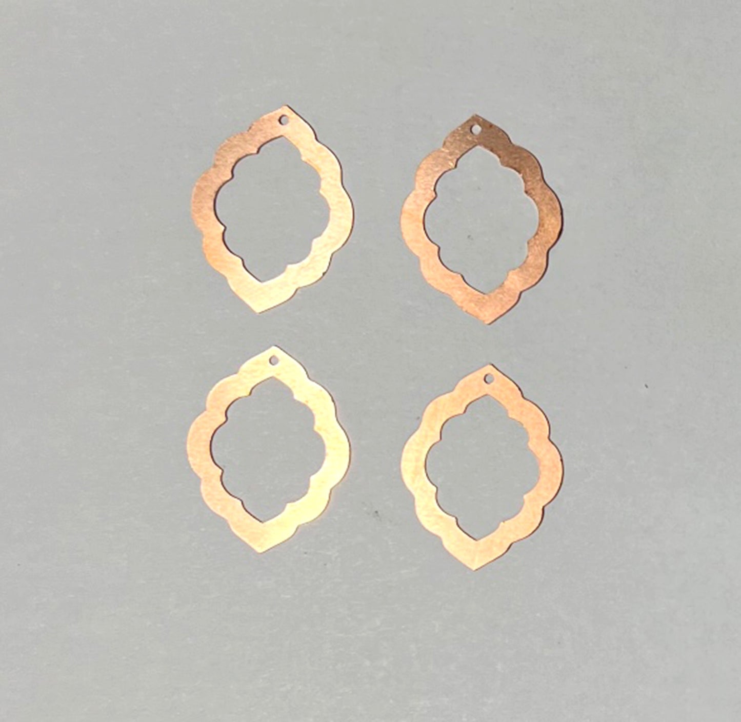 Copper Blanks - 704# New - Abstract Copper blank , stamped enamel , solid copper, stamping blank, personalized copper blank, raw copper