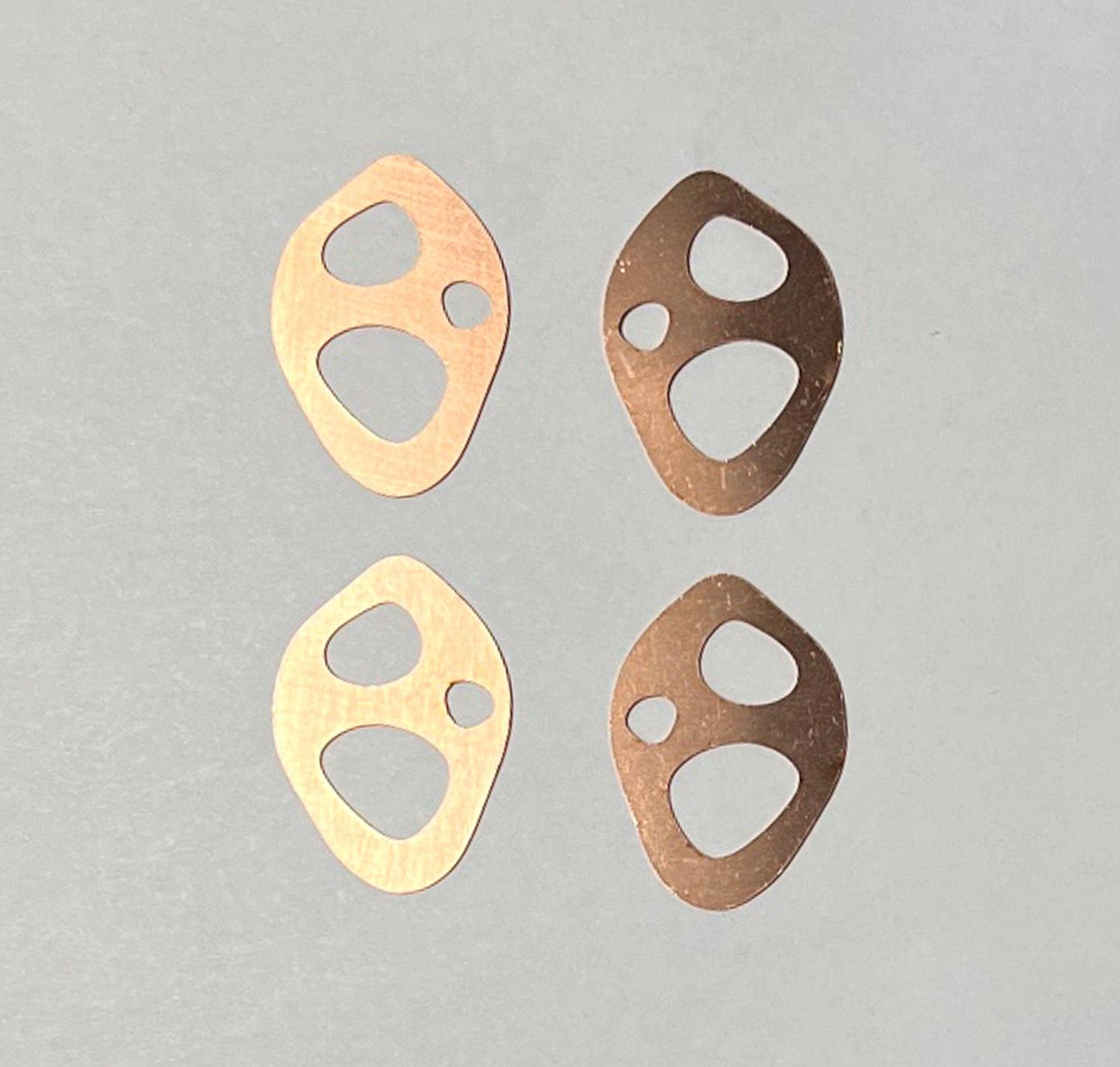 Copper - 711# New - Abstract With Holes Copper blank , stamped enamel , solid copper, stamping blank, personalized copper blank, raw copper