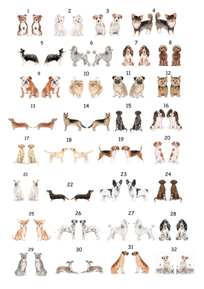 Decals, Dogs Ceramic decals - Enamel Decal - Fusible Decal - Glass Fusing Decal ~ Waterslide Decal 4012