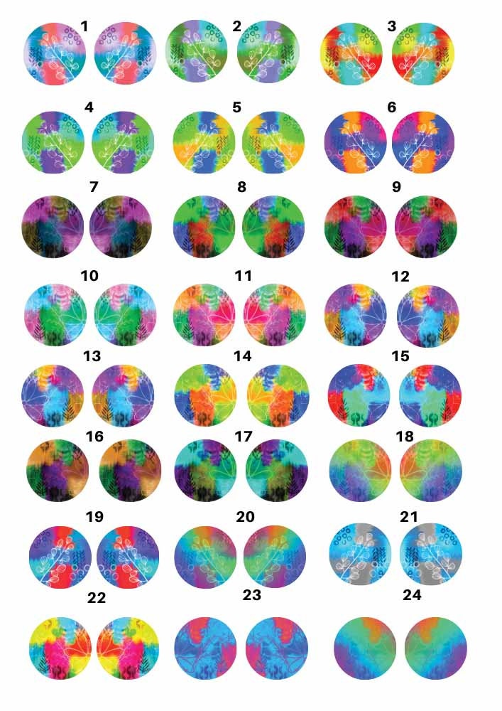 Decals, Circle Ceramic decals - Enamel Decal - Fusible Decal - Glass Fusing Decal ~ Waterslide Decal - 3004