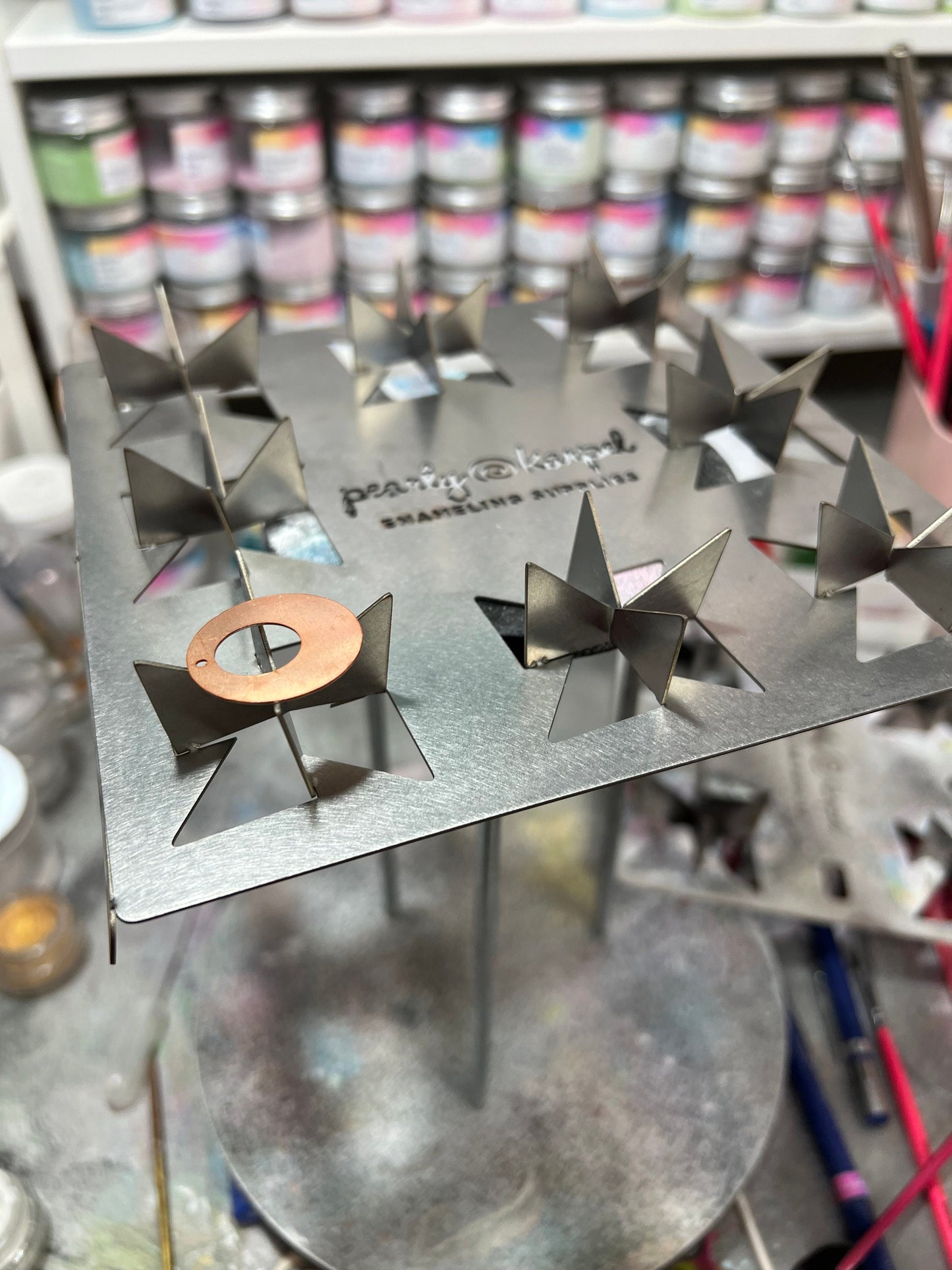 Enameling Supplies Octet Stand for Torch and Kiln Fired Enameling