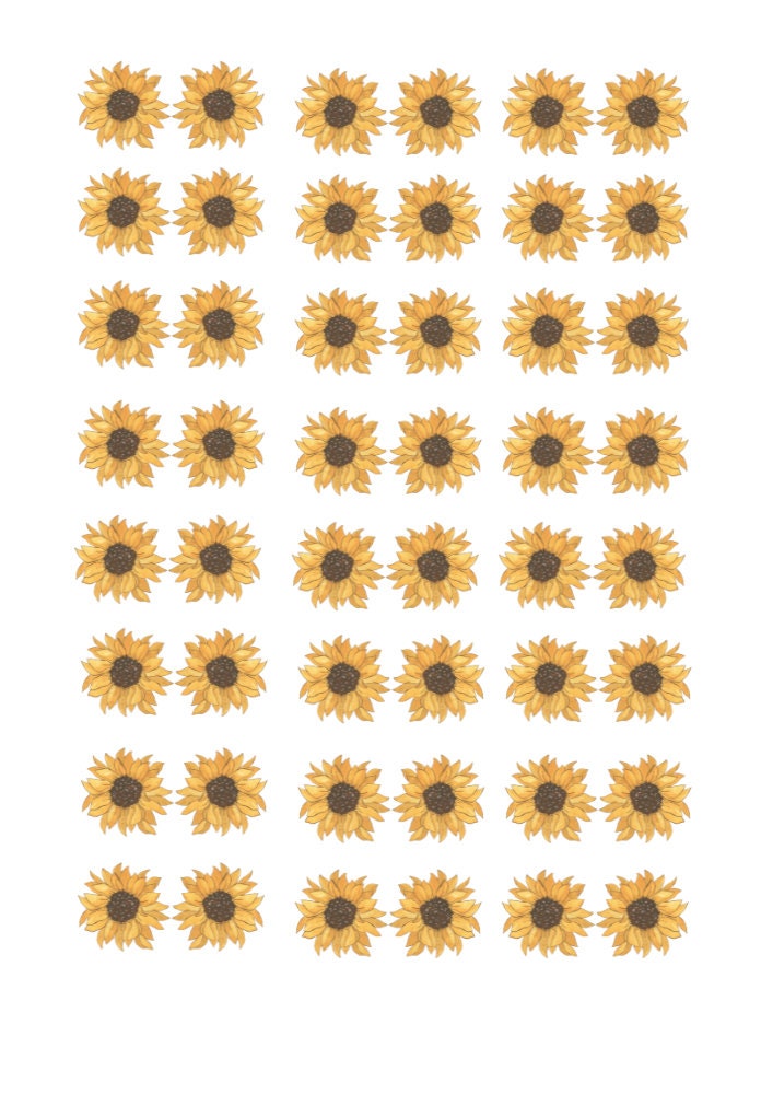 Decals, Sunflowers Ceramic decals - Enamel Decal - Fusible Decal - Glass Fusing Decal ~ Waterslide Decal - 6100