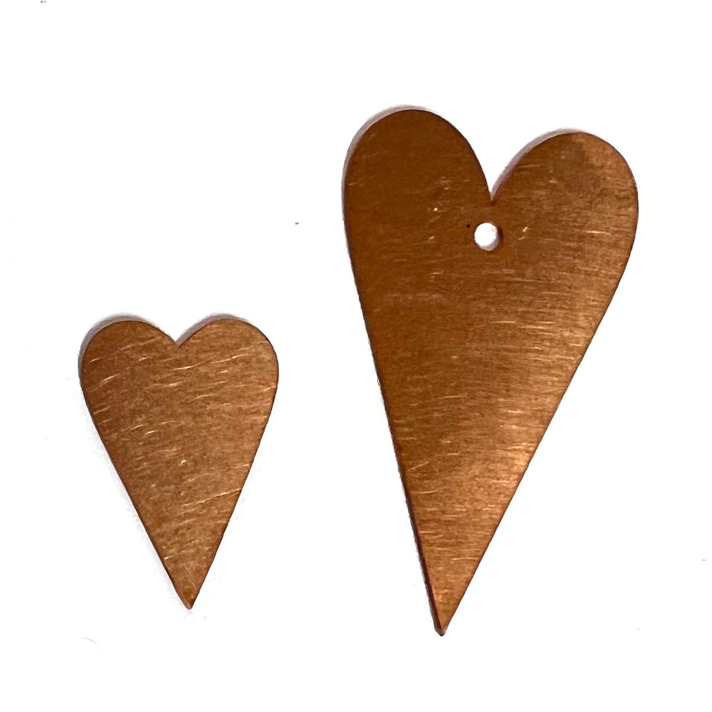 Copper Blanks - 13# Heart copper blank, 24 Gauge, Solid