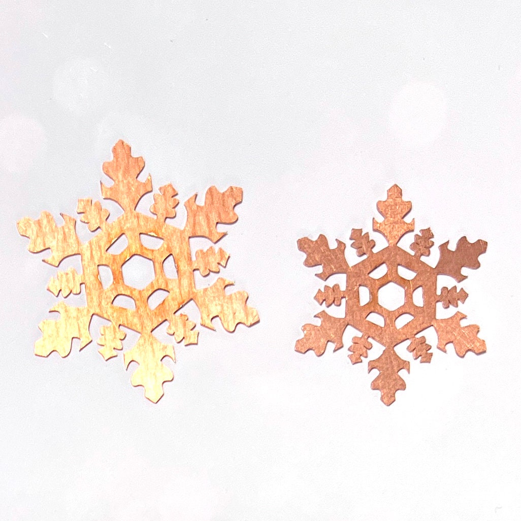Copper - Sale 319# 30mm Snowflake copper blank , stamped enamel , solid copper, stamping blank, personalized copper blank, raw copper
