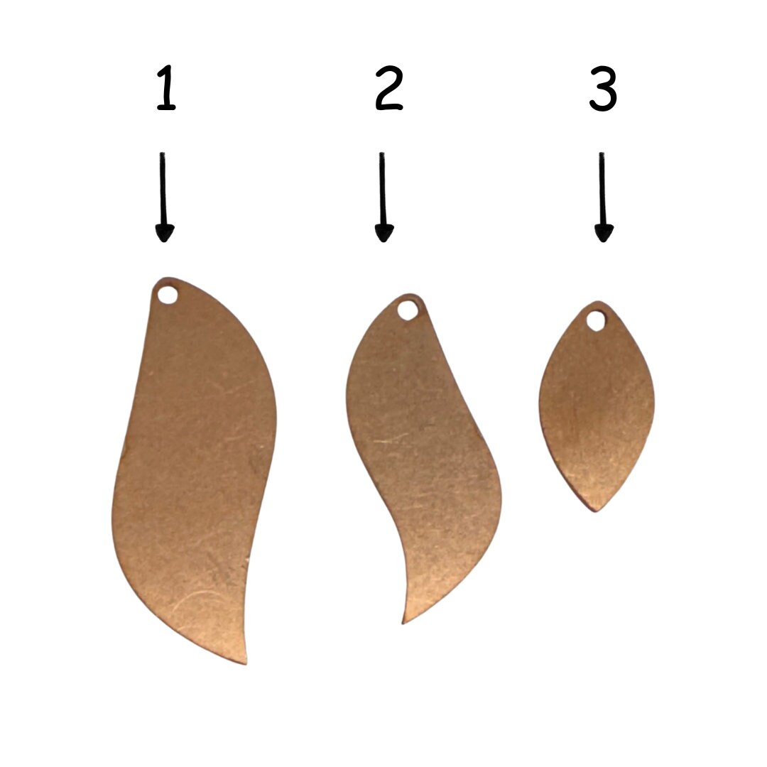Copper Blanks - 899# New - Abstract Copper blank, stamped enamel, solid copper, stamping blank, personalized copper blank, raw copper