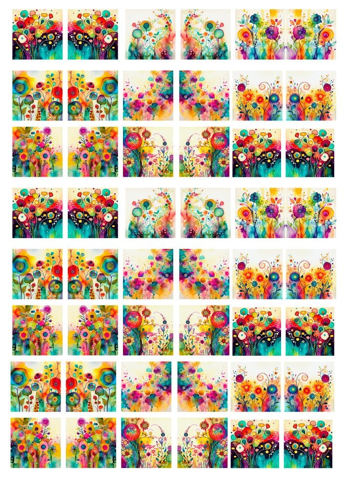 Decals, Ceramic decals - Enamel Decal - Fusible Decal - Glass Fusing Decal ~ Waterslide Decal - 40054