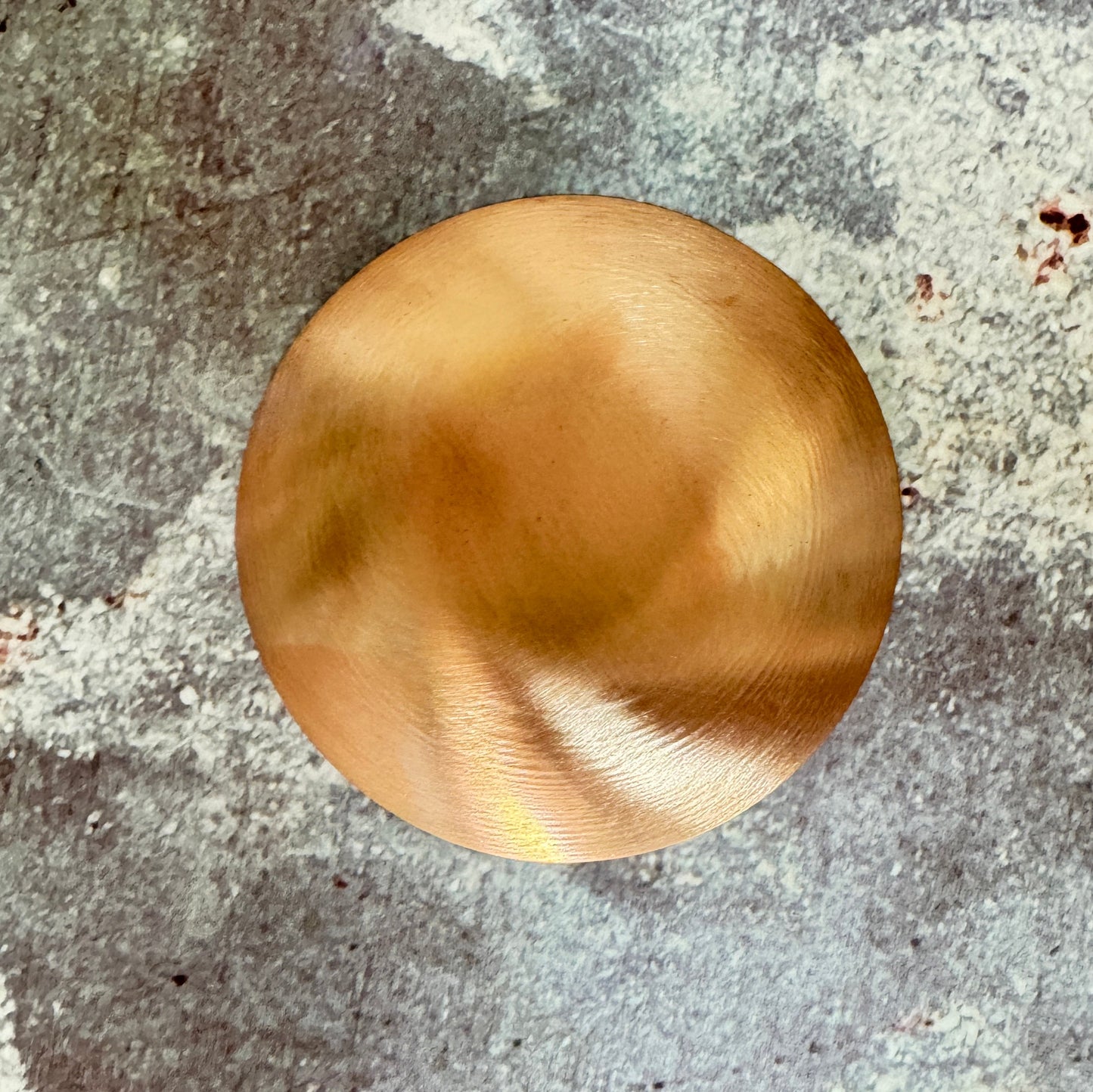 Copper - Raw Copper Solid Small Plate #7 size 76mm diameter\3" 22ga - 0.6mm height 0.4in
