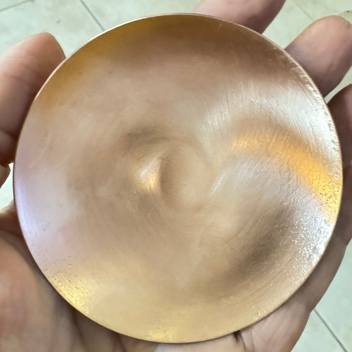 Copper - Raw Copper Solid Small Plate #7 size 76mm diameter\3" 22ga - 0.6mm height 0.4in