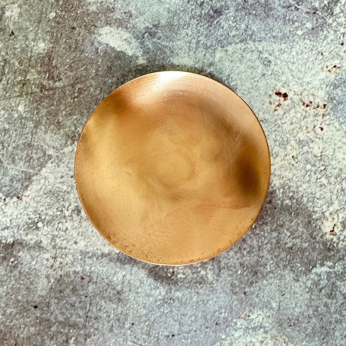 Copper - Raw Copper Solid Small Plate #7 size 76mm diameter\3" 22ga - 0.6mm height 0.4in