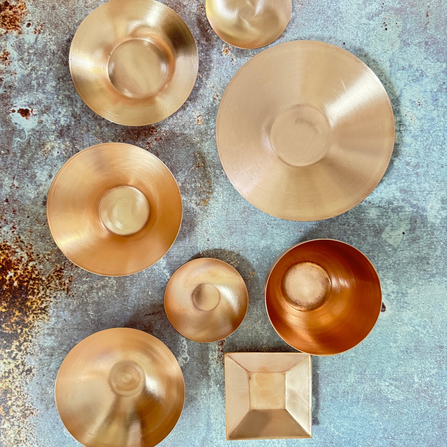 Copper Blanks - Raw Copper Solid Plate #5 size 150mm diameter\6" 21ga - 0.7mm thickness, height 0.75 in