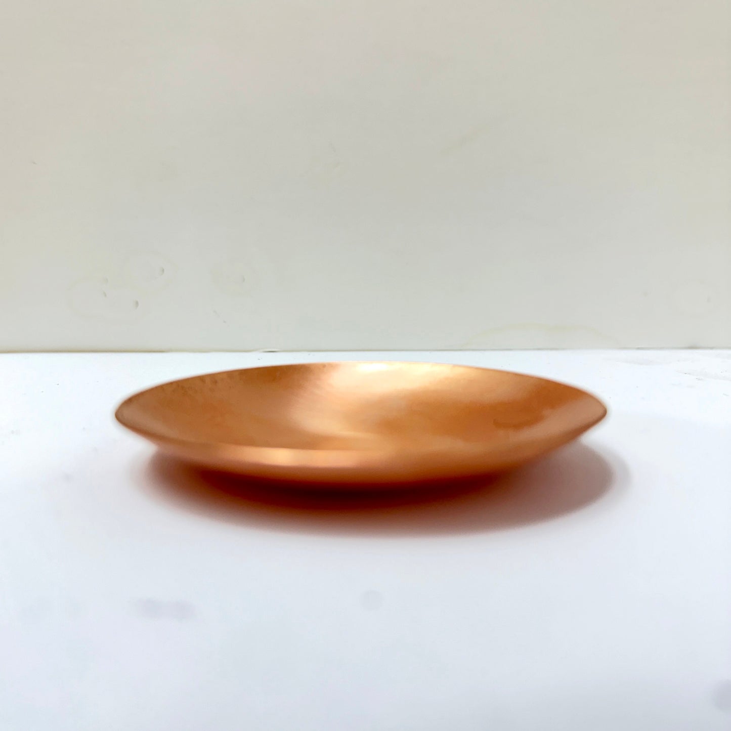 Copper - Raw Copper Solid Small Plate #7 size 76mm diameter\3" 22ga - 0.6mm height 0.4in
