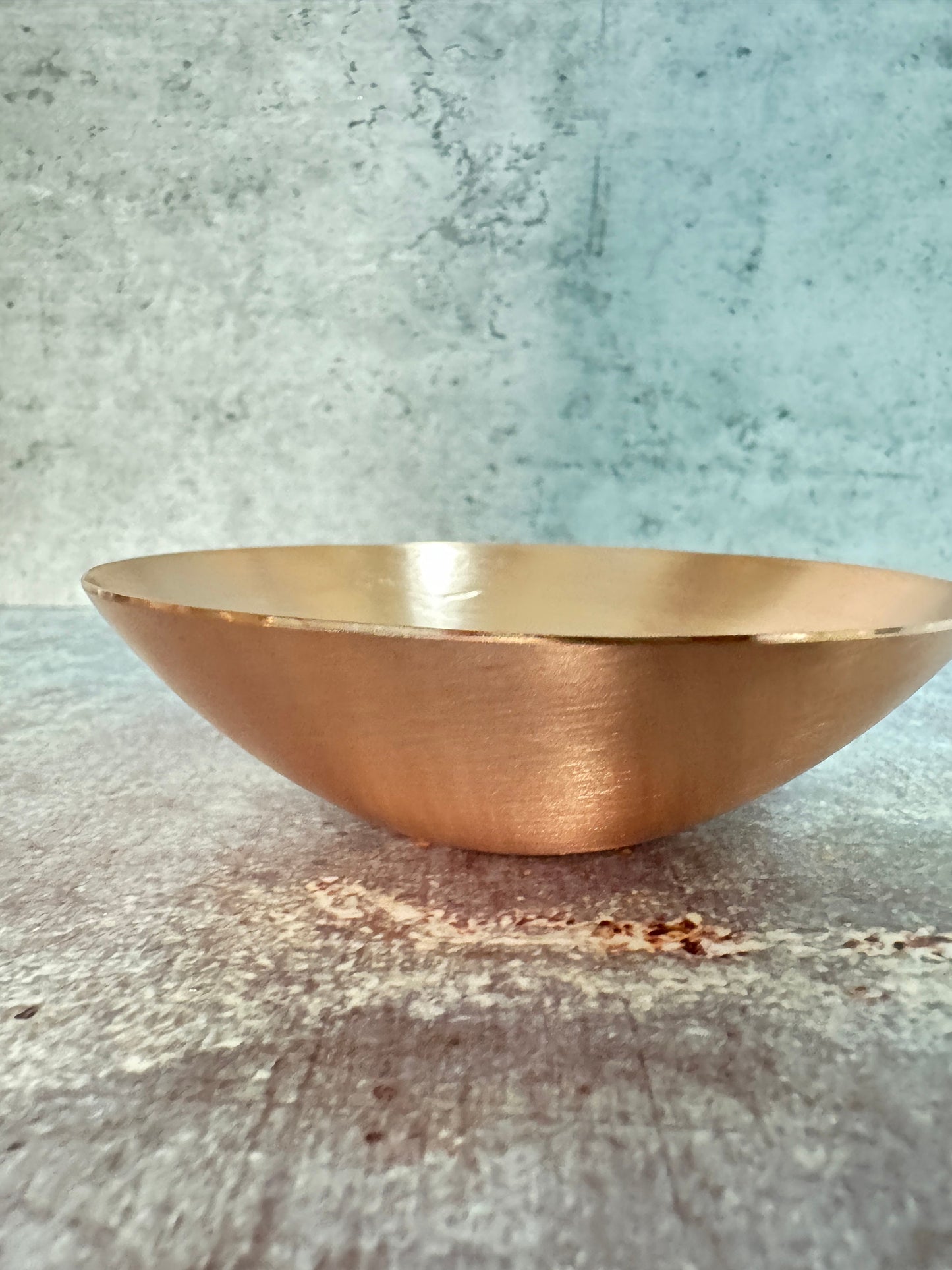 Copper Solid Bowl #6 - Raw Copper - 106mm Diameter, 20ga - 0.6mm thickness, height 1.5 in