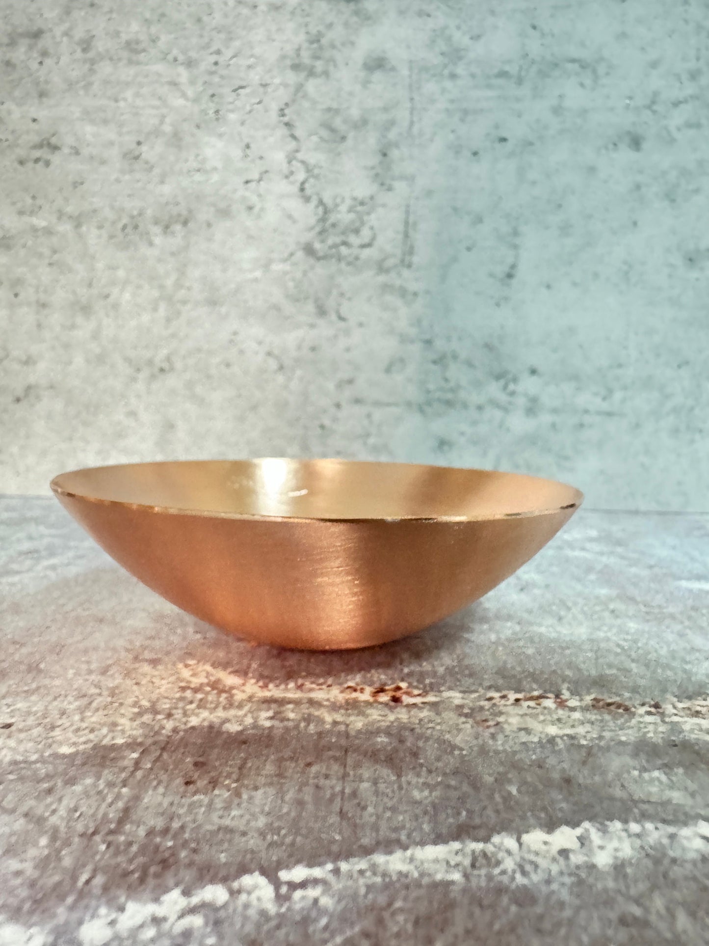 Copper Solid Bowl #6 - Raw Copper - 106mm Diameter, 20ga - 0.6mm thickness, height 1.5 in