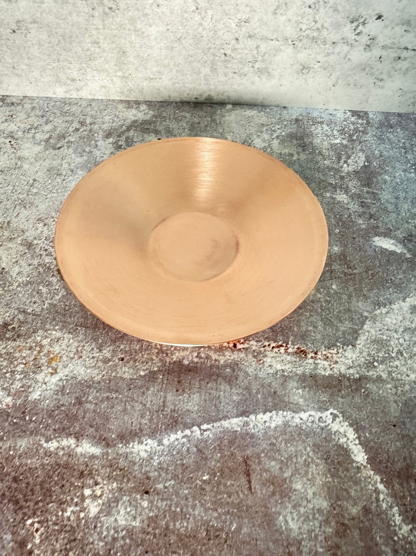 Copper Blanks - Raw Copper Solid Plate #5 size 150mm diameter\6" 21ga - 0.7mm thickness, height 0.75 in