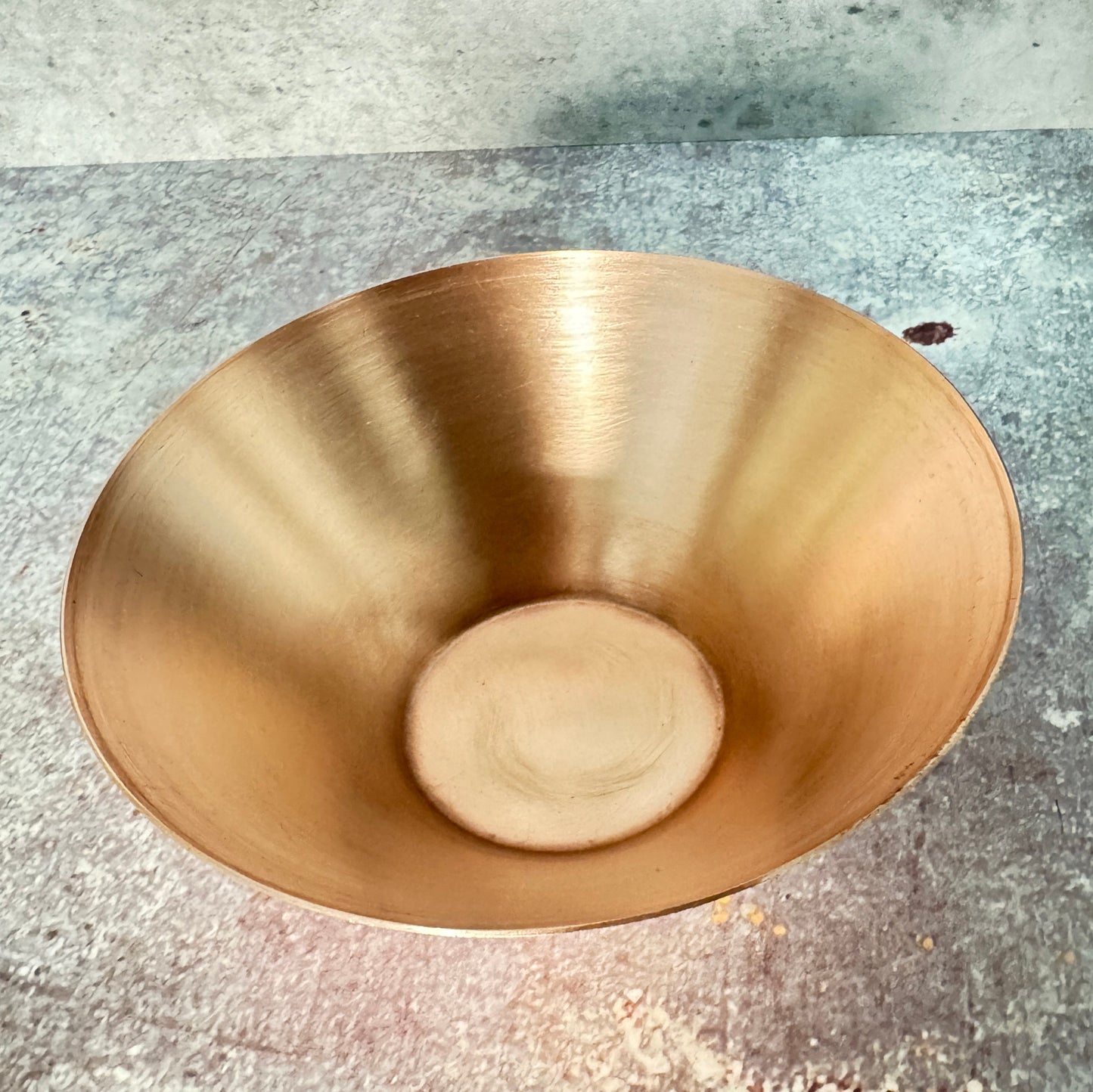 Copper Solid Bowl #8 - Raw Copper - 105mm Diameter, \4.2" 22ga - 0.6mm height 1.5in - 40mm