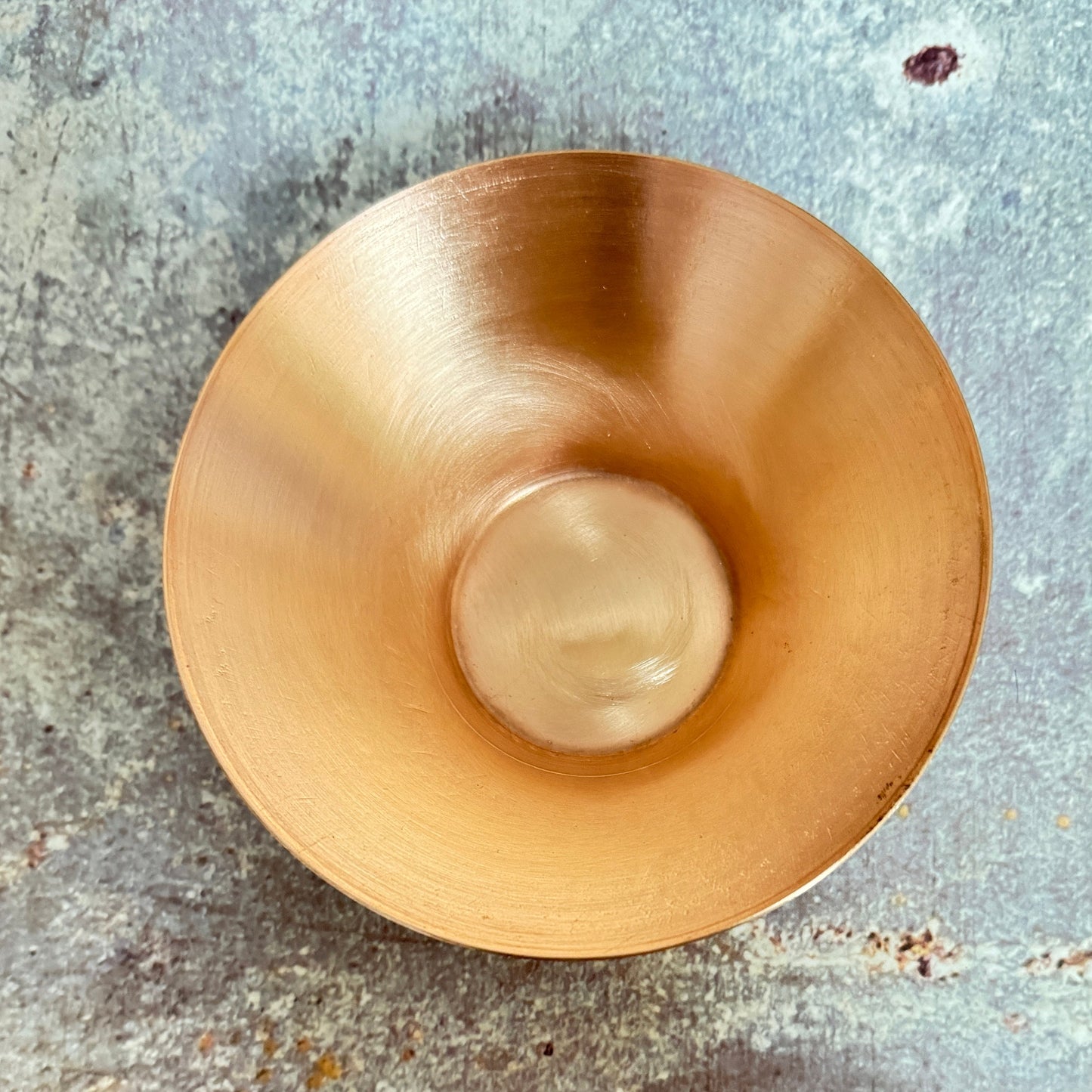 Copper Solid Bowl #8 - Raw Copper - 105mm Diameter, \4.2" 22ga - 0.6mm height 1.5in - 40mm