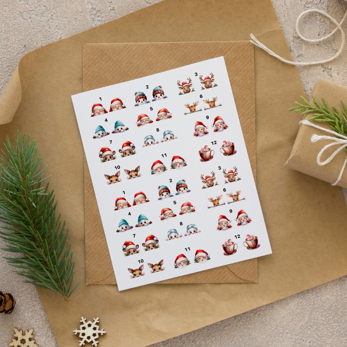 Decals, Christmas Ceramic decals - Enamel Decal - Fusible Decal - Glass Fusing Decal ~ Waterslide Decal 11101