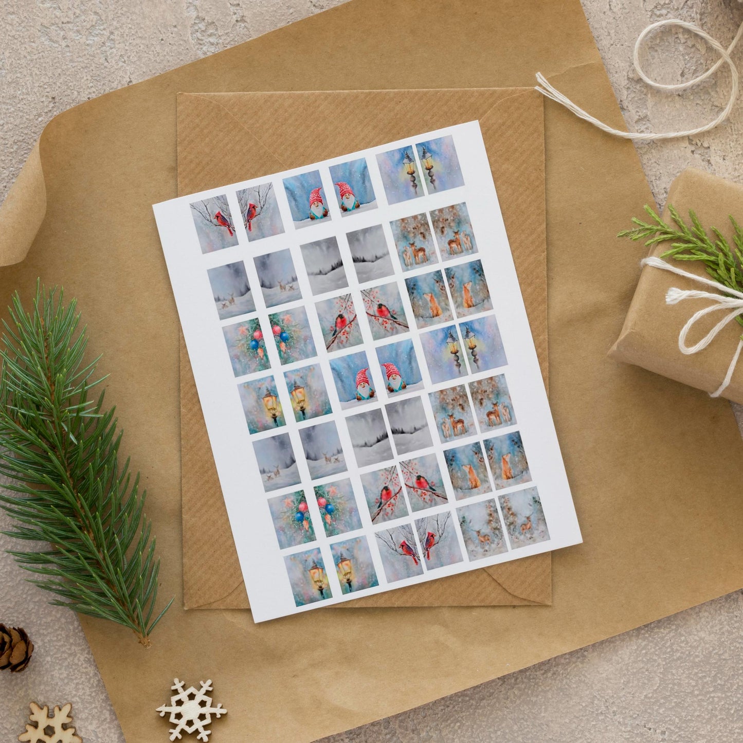 Decals, Winter Ceramic decals - Enamel Decal - Fusible Decal - Glass Fusing Decal ~ Waterslide Decal - 7003