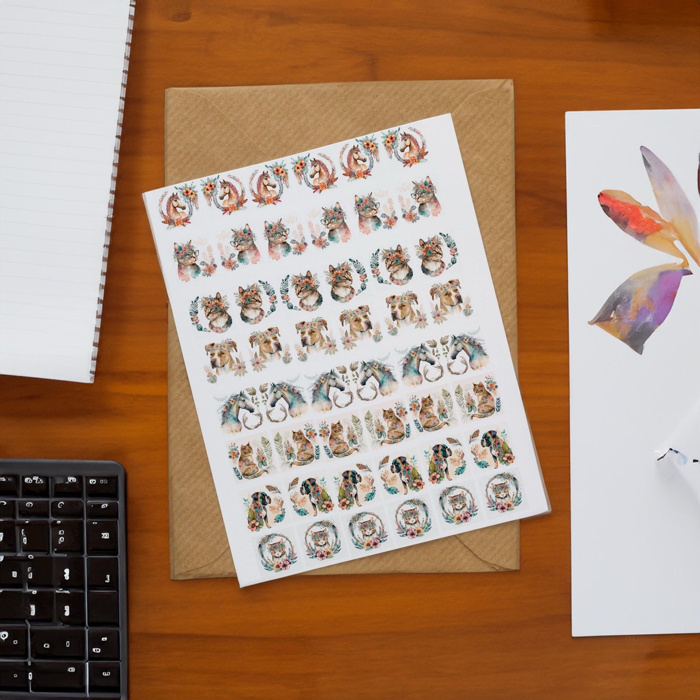 Decals, Animal Ceramic decals - Enamel Decal - Fusible Decal - Glass Fusing Decal ~ Water #3111 slide Decal