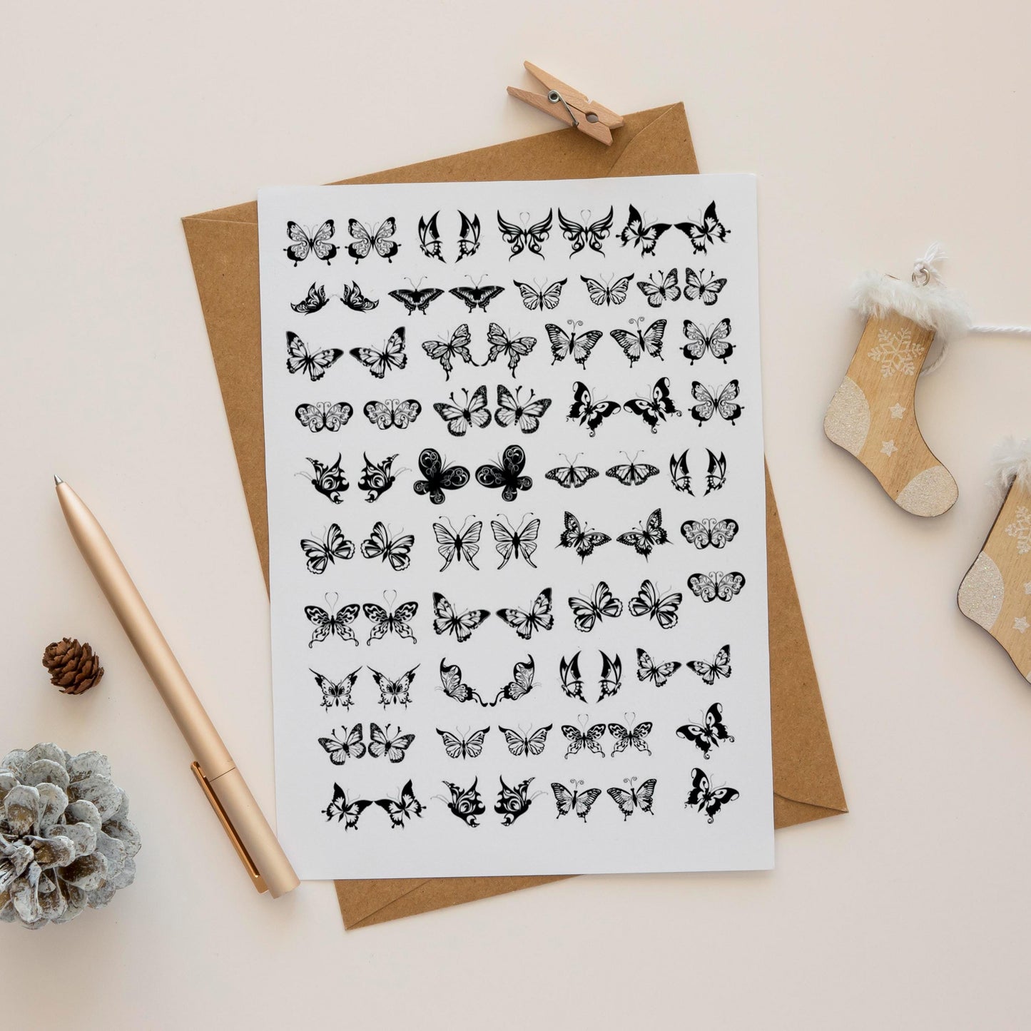 Decals, Butterfly Ceramic decals - Enamel Decal - Fusible Decal - Glass Fusing Decal ~ Waterslide Decal 3017