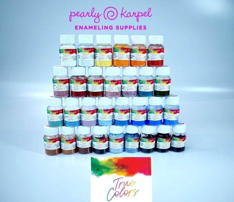 Lead Free Enamel Paint Powder, colorful Enameling Powder Paints, Low Fired Low Temperature Enamel, Arts and Crafts